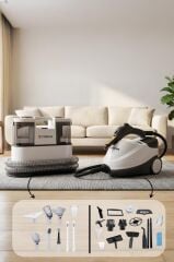 Buharlı Temizleyici Halı ve Koltuk Yıkama Cam Zemin Mutfak Temizleme Buhar Makinesi CX002B+CB08C