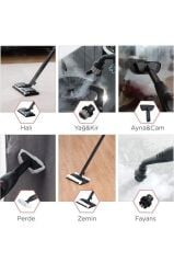 Buharlı Temizleyici Halı ve Koltuk Yıkama Cam Zemin Mutfak Temizleme Buhar Makinesi CX002B+CB08C