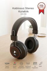 Bluetooth Kulaklık Kafa Üstü Kablosuz Kulaklık HD10 Siyah