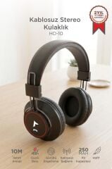 Bluetooth Kulaklık Kafa Üstü Kablosuz Kulaklık HD10 Siyah