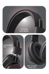 Bluetooth Kulaklık Kafa Üstü Kablosuz Kulaklık HD10 Siyah