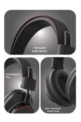 Torima Bluetooth Kulaklık Kafa Üstü Kablosuz Kulaklık HD10 Siyah