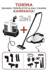Torima V22B Koltuk ve Halı Yıkama Makinesi + CB-08C Çok Fonksiyonlu Buharlı Temizleyici