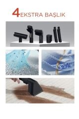 Buharlı Temizleyici Halı ve Koltuk Yıkama Cam Zemin Mutfak Temizleme Buhar Makinesi V22B+CB08C