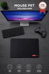 Gaming Oyuncu Fare Altlığı Kaymaz Taban Mouse Pad BK 360*280MM Siyah