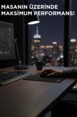Gaming Oyuncu Fare Altlığı Kaymaz Taban Mouse Pad BK 360*280MM Siyah