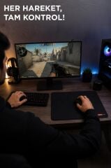 Gaming Oyuncu Fare Altlığı Kaymaz Taban Mouse Pad BK 360*280MM Siyah