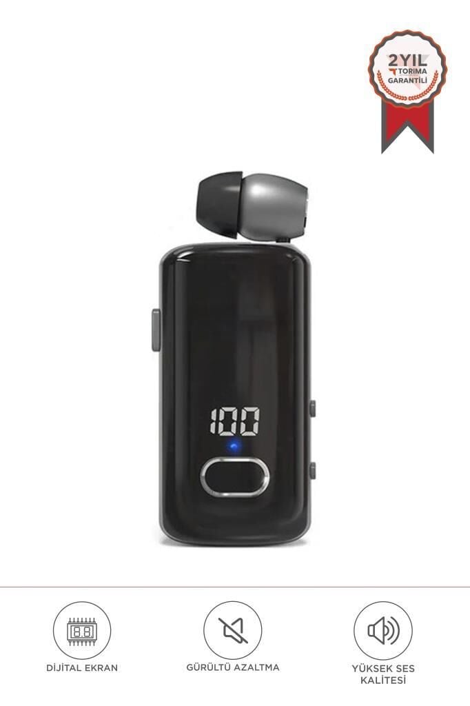 Torima F580 Siyah Kablosuz Kulaklık Bluetooth Geri Çekilebilir Yaka Kulaklığı