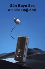 Torima F580 Siyah Kablosuz Kulaklık Bluetooth Geri Çekilebilir Yaka Kulaklığı