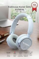 Bluetooth Kulaklık Kulak Üstü Kablosuz Kulaklık HD20 Mavi