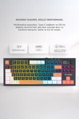 Çoklu Bağlantılı RGB Işıklı Q Klavye TK15 Siyah