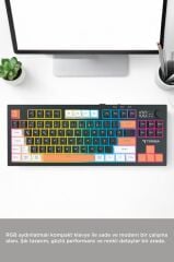 Çoklu Bağlantılı RGB Işıklı Q Klavye TK15 Siyah
