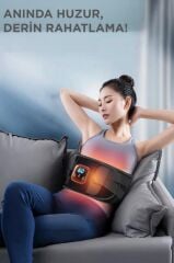 Lenovo Smart Lower Şarjlı Masaj Cihazı Akıllı Isıtmalı Sırt ve Bel Masaj Kemeri Siyah