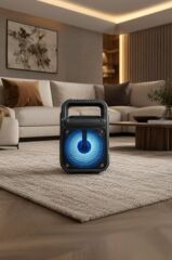Bluetooth Hoparlör Rgb Işıklı Kablosuz Speaker GTS-1362 Siyah