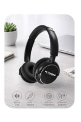 Bluetooth Kulaklık Kulak Üstü Kablosuz Kulaklık HD20 Siyah
