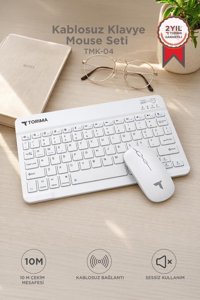 Torima Kablosuz Klavye Mouse Seti TMK04 Beyaz