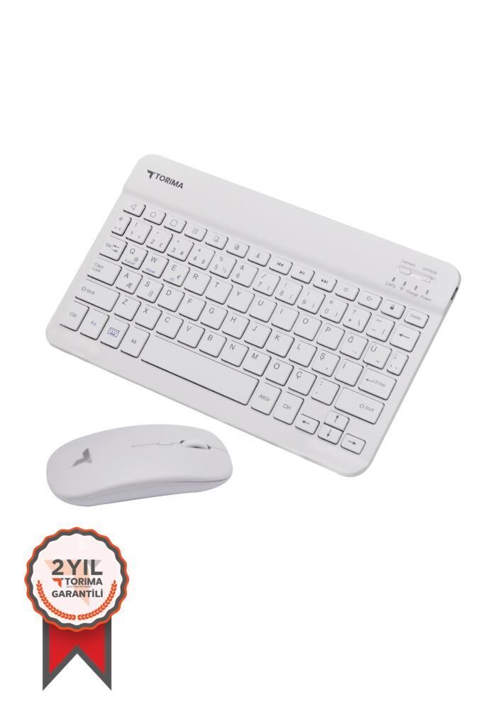Kablosuz Klavye Mouse Seti TMK04 Beyaz