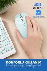 Kablosuz Klavye Mouse Seti TMK04 Mavi