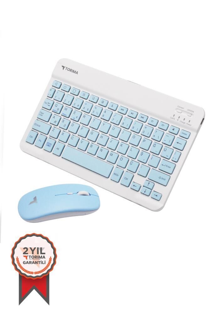 Kablosuz Klavye Mouse Seti TMK04 Mavi
