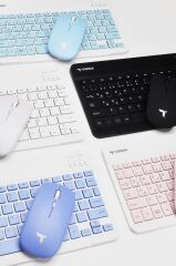 Kablosuz Klavye Mouse Seti TMK04 Mor