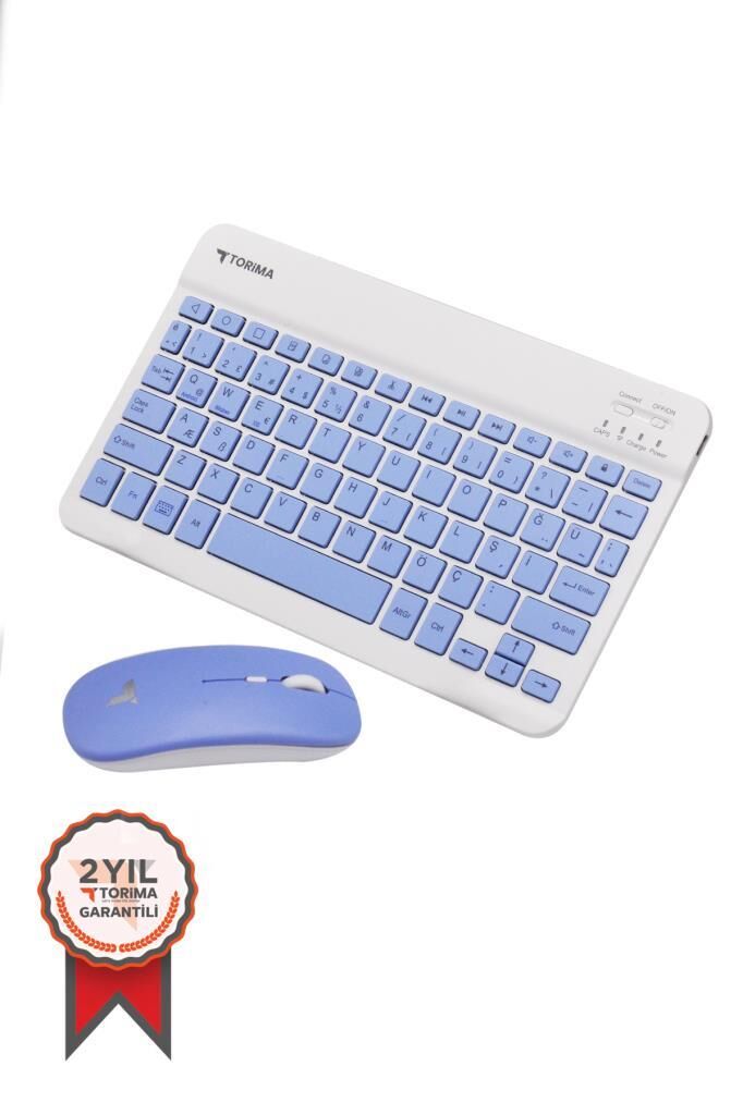 TORİMA Mor TMK-04 Kablosuz Klavye Ve Mouse Seti