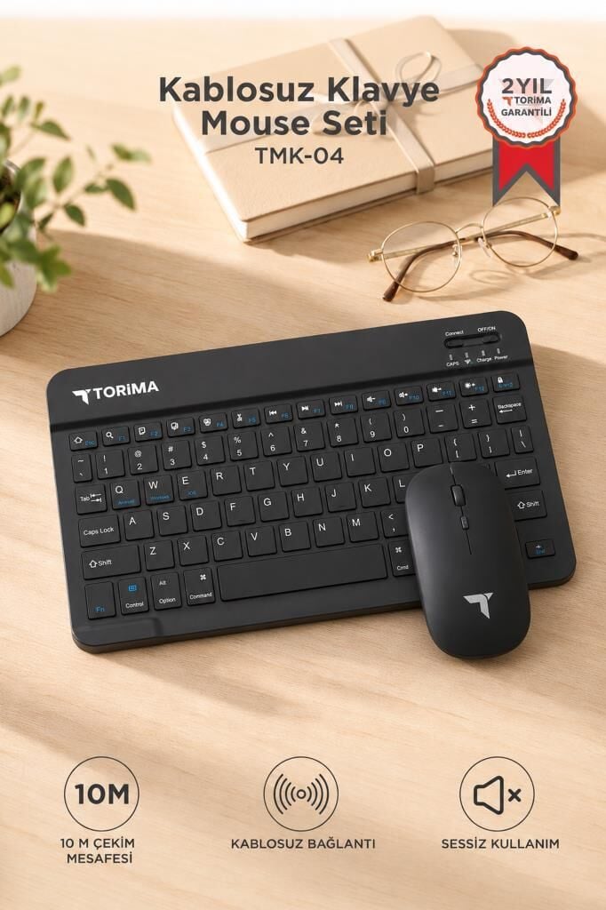 Kablosuz Klavye Mouse Seti TMK04 Siyah