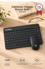 Kablosuz Klavye Mouse Seti TMK04 Siyah