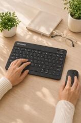 Kablosuz Klavye Mouse Seti TMK04 Siyah