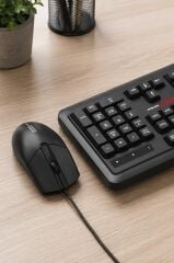 Lenovo Kablolu Q Klavye Mouse Seti KM290 Siyah