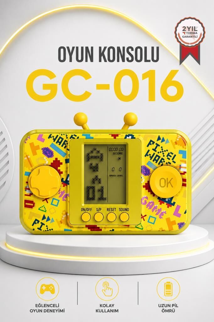 Oyun Kolu Atari Joystick Tetris Gameboy GC016 Sarı
