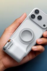 Telefon Tutucu Mıknatıslı Magsafe Uyumlu Bluetooth Deklanşör Kumandalı Tutucu PCG01 Beyaz