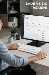 Lenovo Usb Alıcılı Kablosuz Q Klavye Mouse Seti KN230 Beyaz