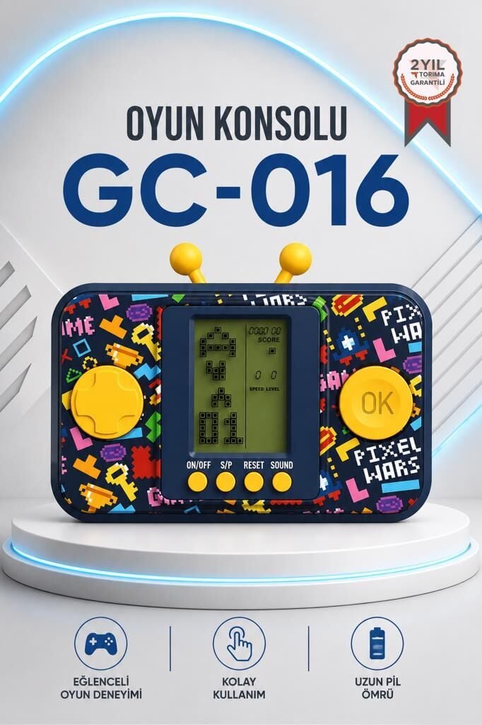 Oyun Kolu Atari Joystick Tetris Gameboy GC016 Lacivert