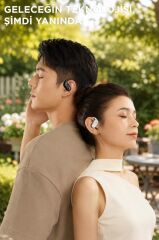 Lenovo Thinkplus Bluetooth Kulaklık Akıllı Dijital Göstergeli 5.4 Kablosuz Kulaklık LK2 Gri Siyah