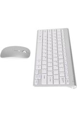 Klavye Mouse Seti Akıllı Kablosuz TMK05 Beyaz