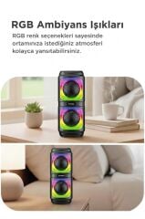 Bluetooth Hoparlör Rgb Işıklı TWS Destekli Speaker D19 Siyah