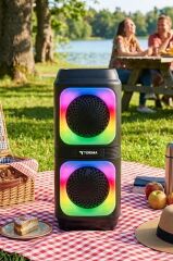 Bluetooth Hoparlör Rgb Işıklı TWS Destekli Speaker D19 Siyah