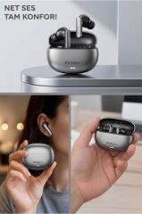 Lenovo Thinkplus Bluetooth Kulaklık Akıllı Anc Tws 5.4 Kablosuz Kulaklık LP51 Pro Gri