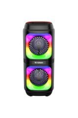 Bluetooth Hoparlör Rgb Işıklı TWS Destekli Speaker D19 Siyah