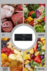 Gıda Mühürleme Vakum Makinesi Yiyecek Tazeliği Koruma Ev Restoran Vakum Poşeti Hediyeli VS22 Siyah