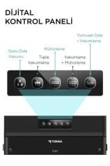 Torima VS-22 Siyah Gıda Mühürleme Vakum Makinesi Yiyecek Tazeliği Koruma Ev Restoran-Vakum Poşeti Hediyeli