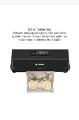 Torima VS-22 Siyah Gıda Mühürleme Vakum Makinesi Yiyecek Tazeliği Koruma Ev Restoran-Vakum Poşeti Hediyeli