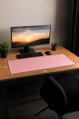 Gaming Oyuncu Klavye Fare Altlığı Kaymaz Taban Büyük Mouse Pad PU BK 1000*450MM Pembe