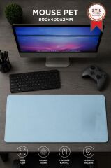 Gaming Oyuncu Klavye Fare Altlığı Kaymaz Taban Büyük Mouse Pad PU BL 800*400MM Mavi