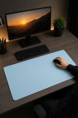 Gaming Oyuncu Klavye Fare Altlığı Kaymaz Taban Büyük Mouse Pad PU BL 800*400MM Mavi