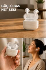 Bluetooth Kulaklık Kulak İçi Kablosuz Kulaklık G04 Bej