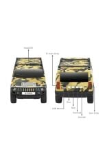 Bluetooth Hoparlör Araba Tasarımlı USB TWS FM Destekli Speaker D48 Kamuflaj