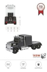 Bluetooth Hoparlör Tır Tasarımlı FM AUX USB Destekli Speaker D50 Siyah