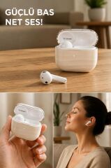 Bluetooth Kulaklık Kulak İçi Kablosuz Kulaklık G03 Bej