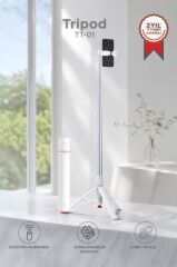 Tripod Çok Amaçlı Kumandalı 1.77M Selfie Çubuğu TT01 Beyaz
